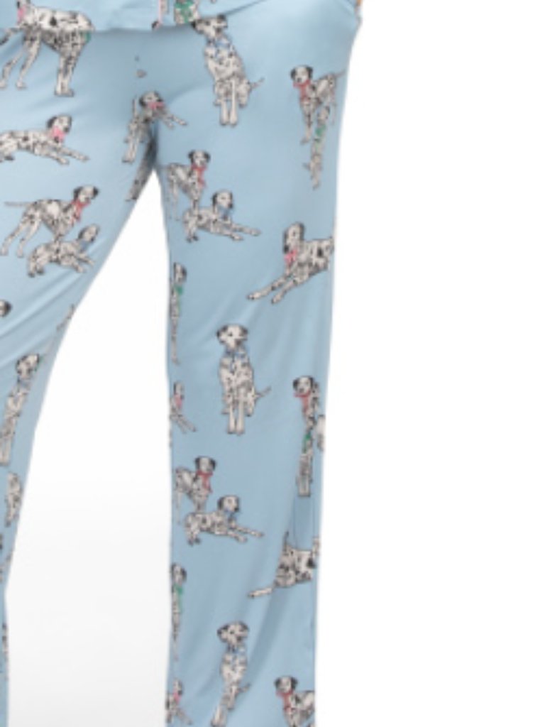 Nwt Chelsea Peers Dalmatian Print Pajama Long Sleeve Top And Pants Set - Size L — image 2 of 2